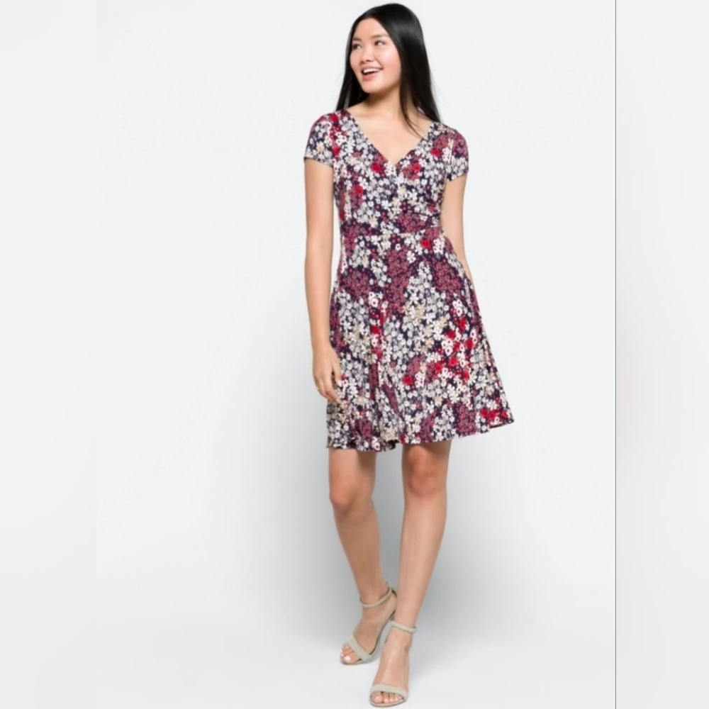 Kaileigh Stitch Fix Women's Dress XL Amandine Knit Floral Stretch Knit